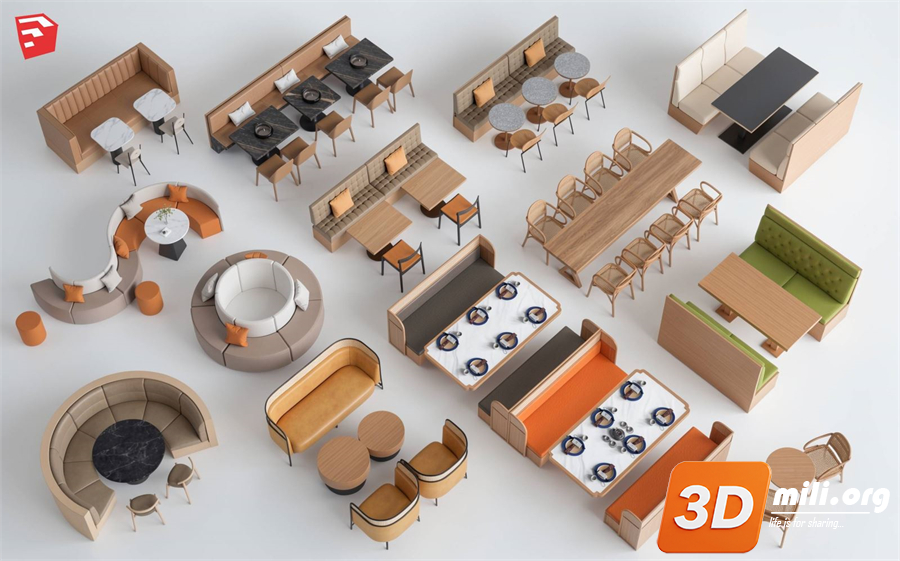 Cafe Furniture Skp Files 